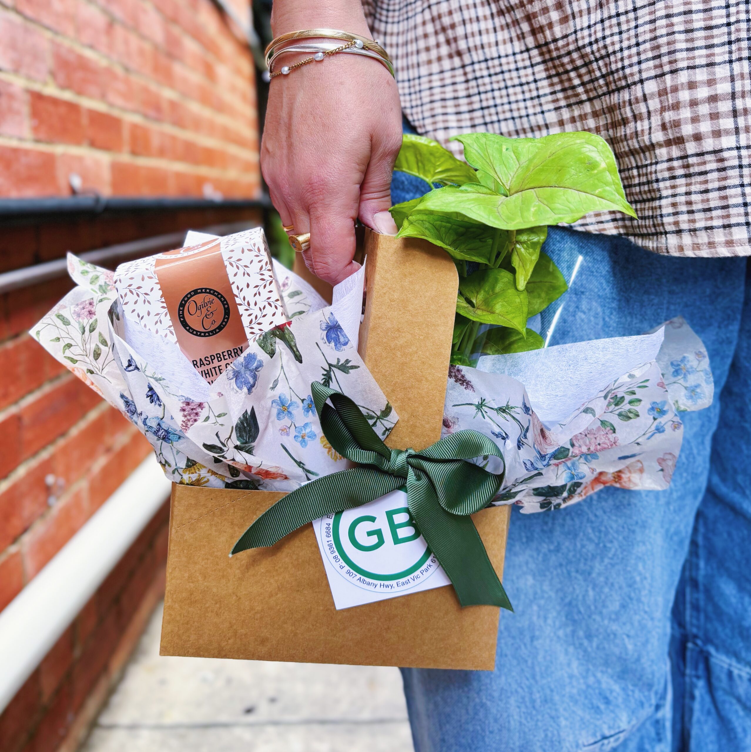 Houseplant Carrier Set | Cookies | Mini Hamper | Same day hamper delivery Perth