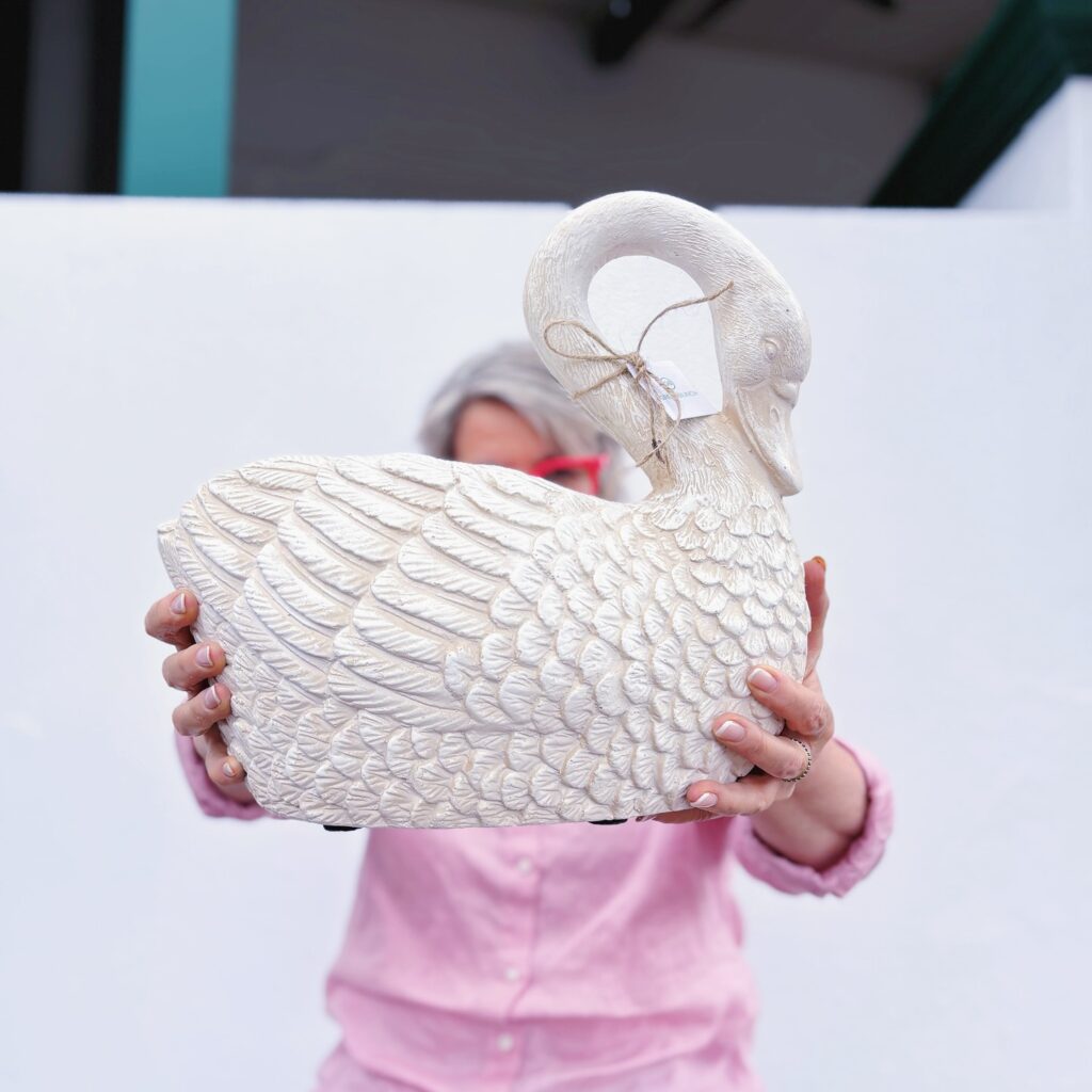 Sally Swan Planter | Concrete Swan Planter