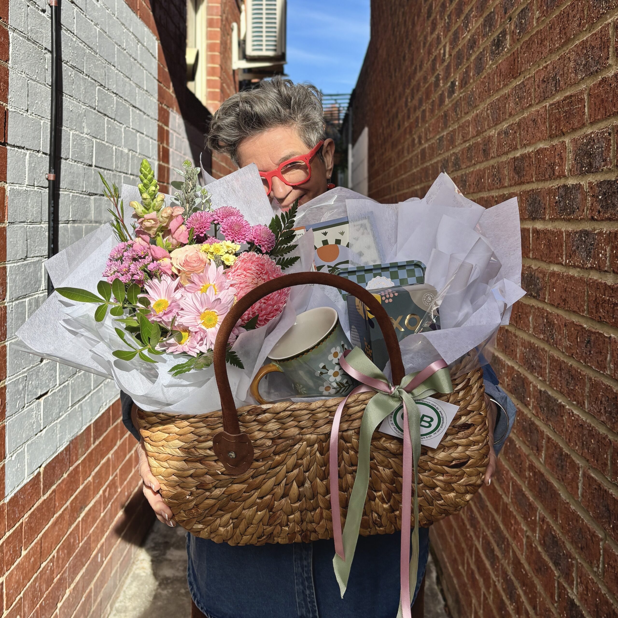 Signature Market Basket | Fresh Seasonal Flower Hamper | Same Day Hamper Delivery Perth