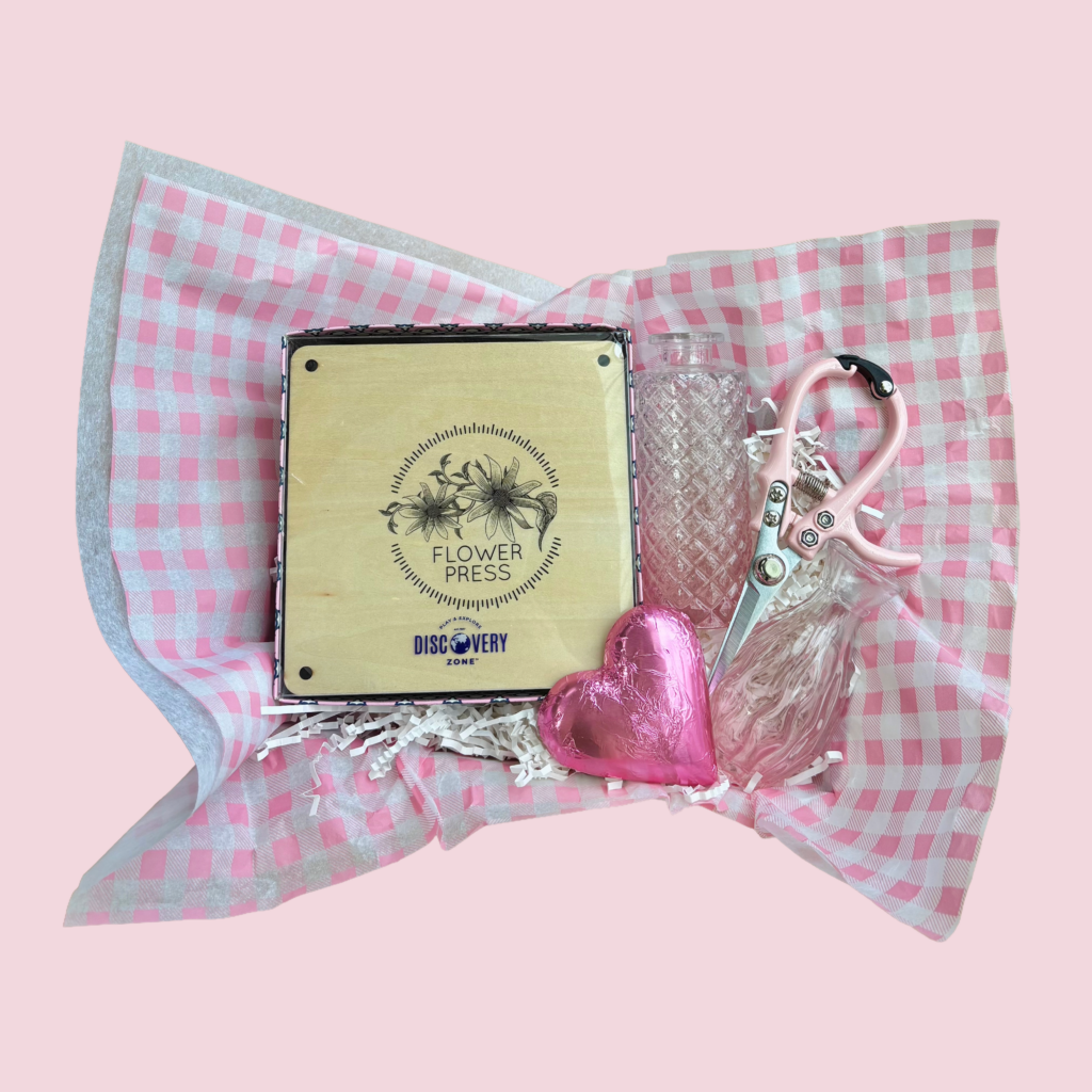 Mother's Day Hamper Perth. Unique Hamper with flower press and garden tools. Flower press hampre