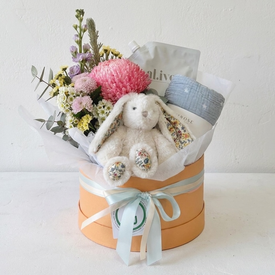Welcome Baby Hat Box | New Baby Hamper