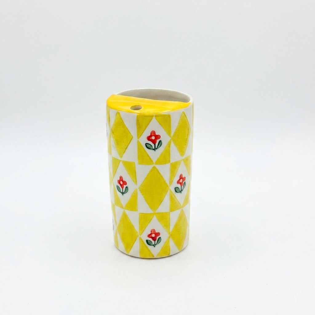 Chago Art Ceramic Keep Cup | Yellow Floral