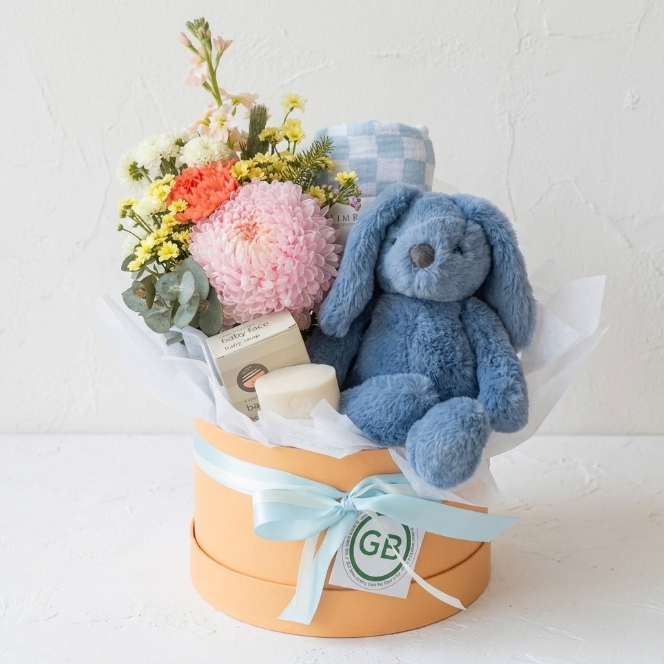 Welcome Baby Hat Box | New Baby Gift Hamper