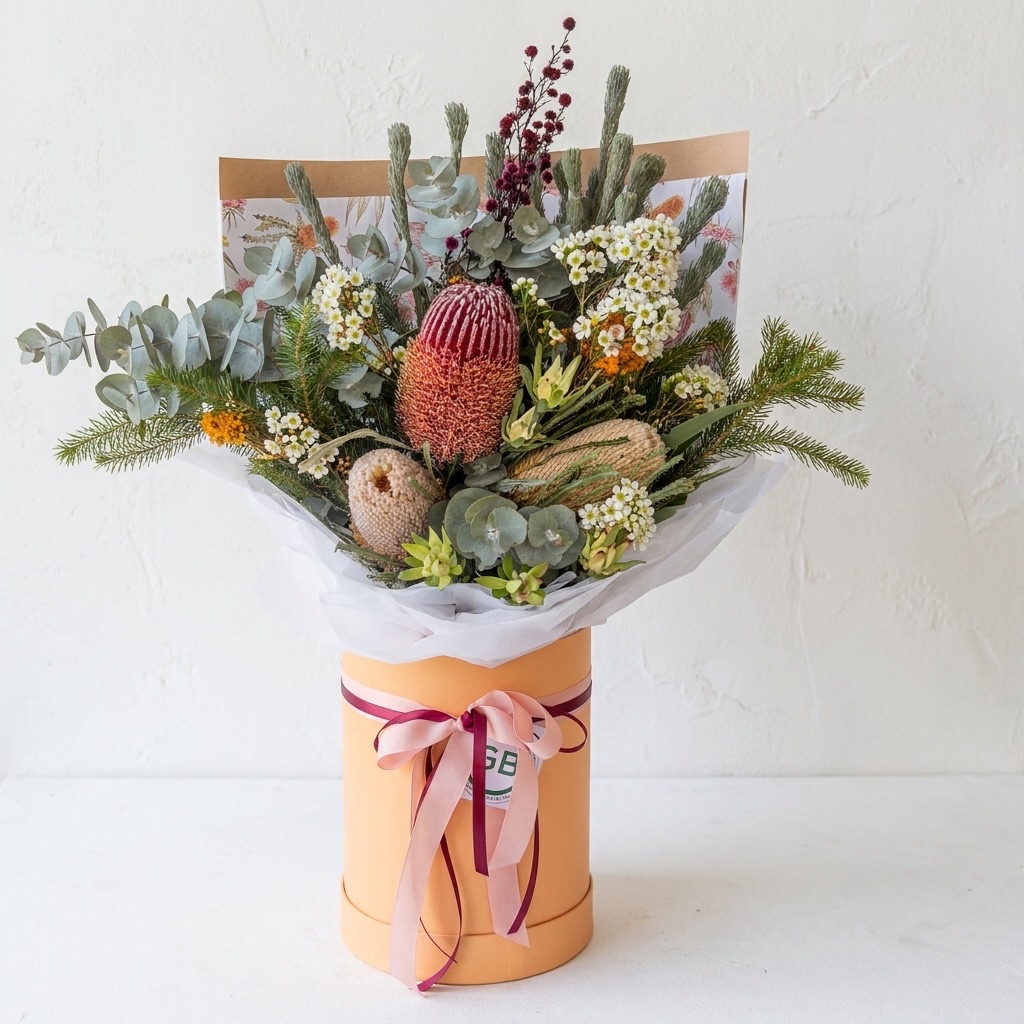 Wildflower Hat Box | Apricot Hat Box