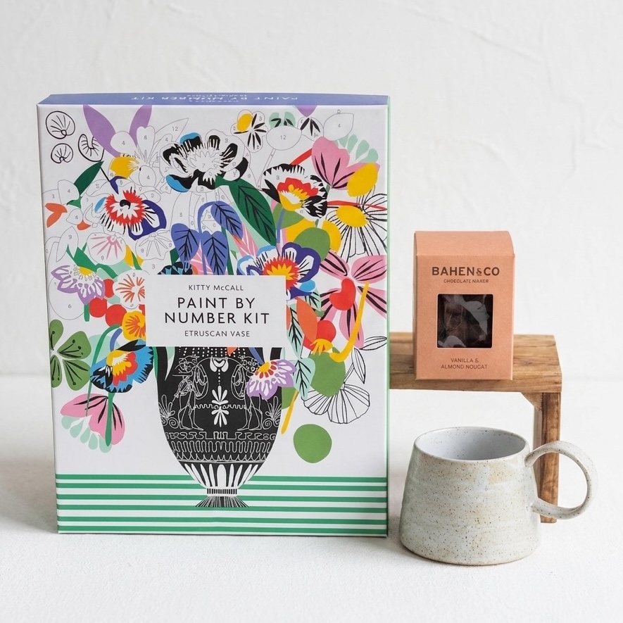 Paint & Sip | Paint by Numbers Gift Set | Kitty McCall - Floral Vase