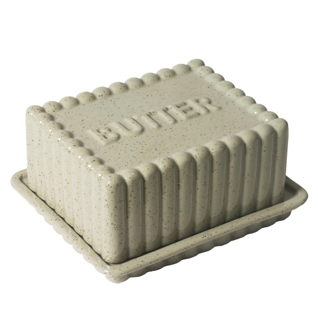 Robert Gordon Ceramic Large Butter Dish in Peppercorn