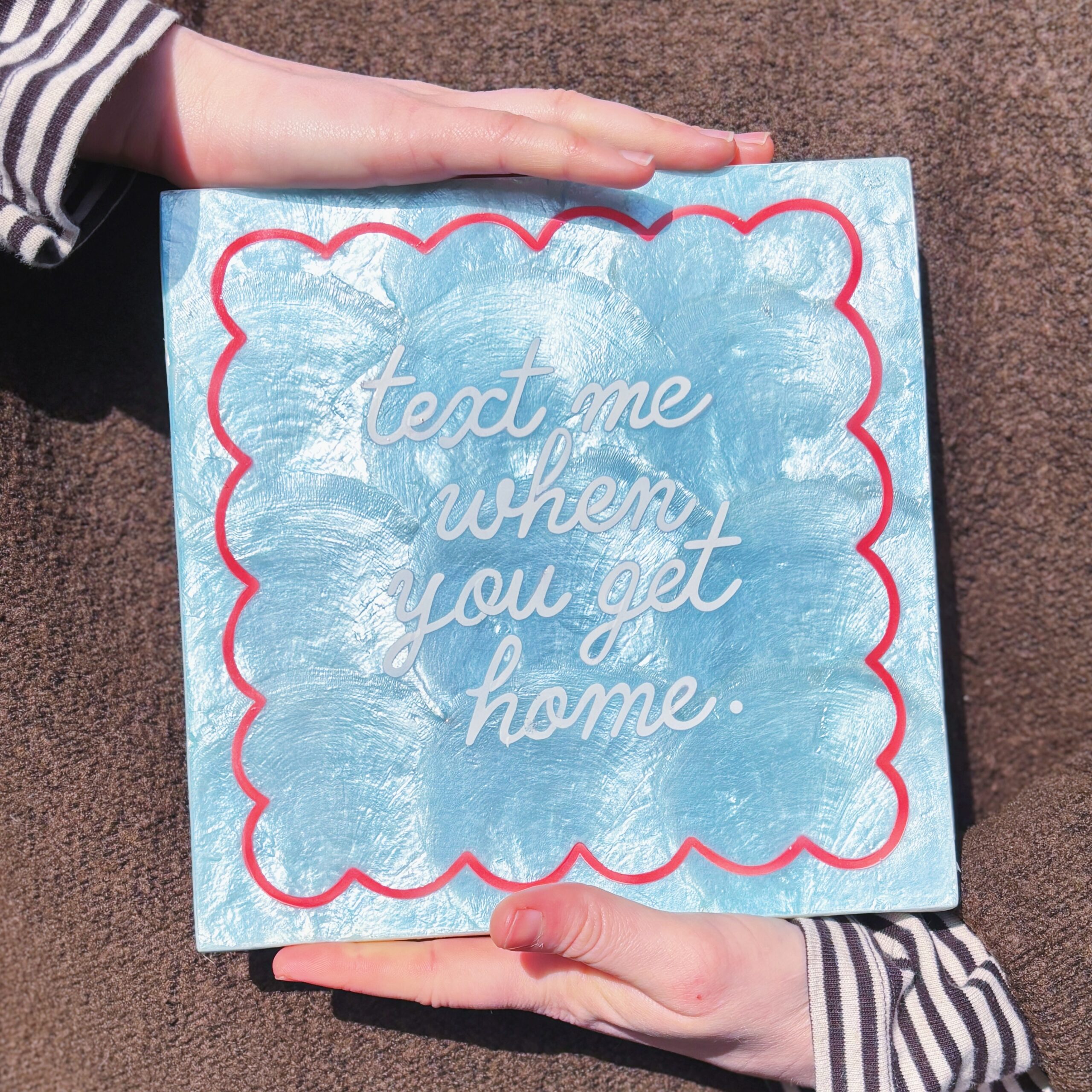 Jones & Co | Fun House Text Wall Tile | Text Me When You Get Home