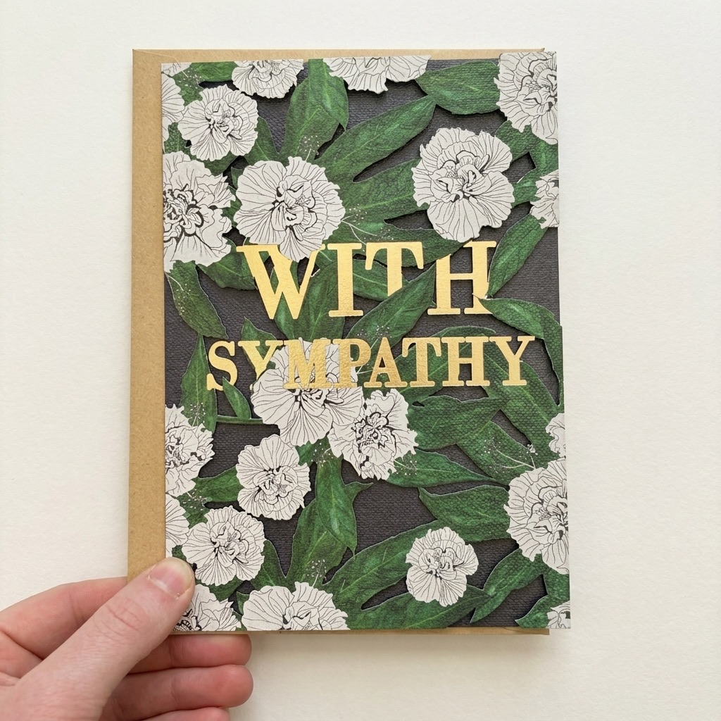 Alljoy Design Paper-Cut Greeting Card | With Sympathy