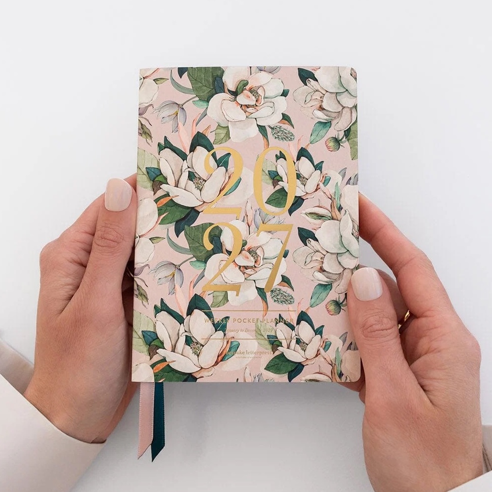 2027 Pocket Planner | Bespoke Letterpress | Magnolias