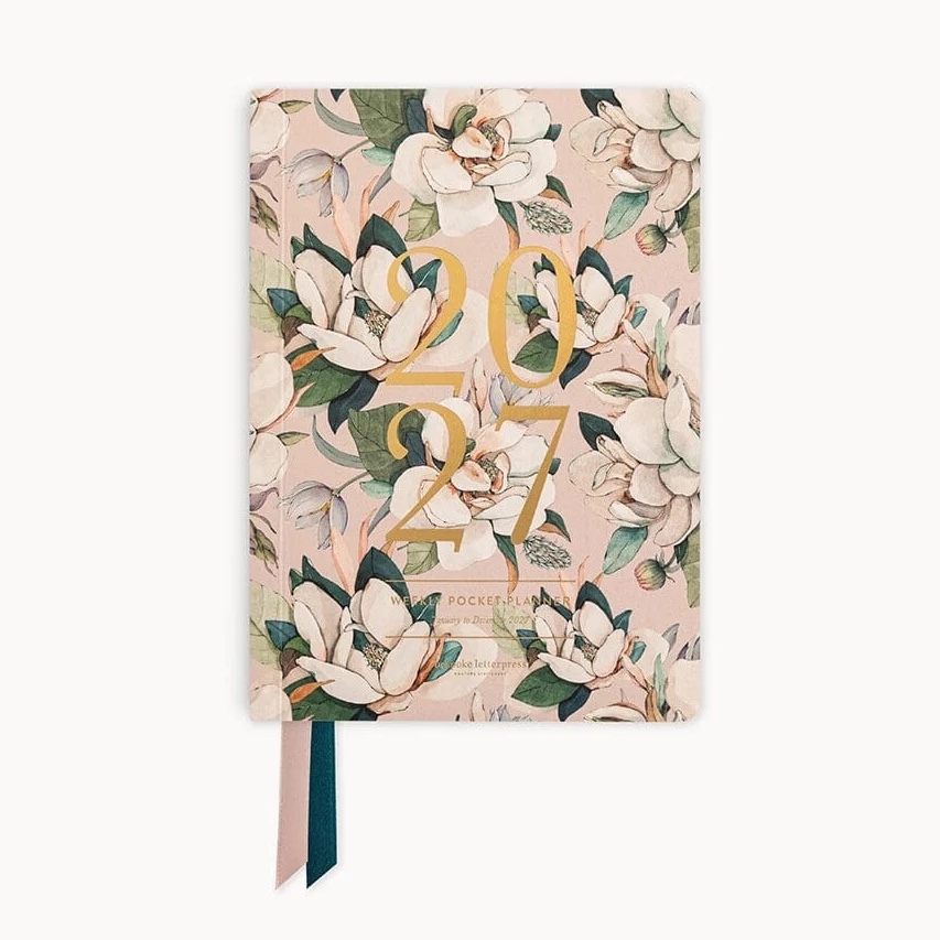 2027 Pocket Planner | Bespoke Letterpress | Magnolias