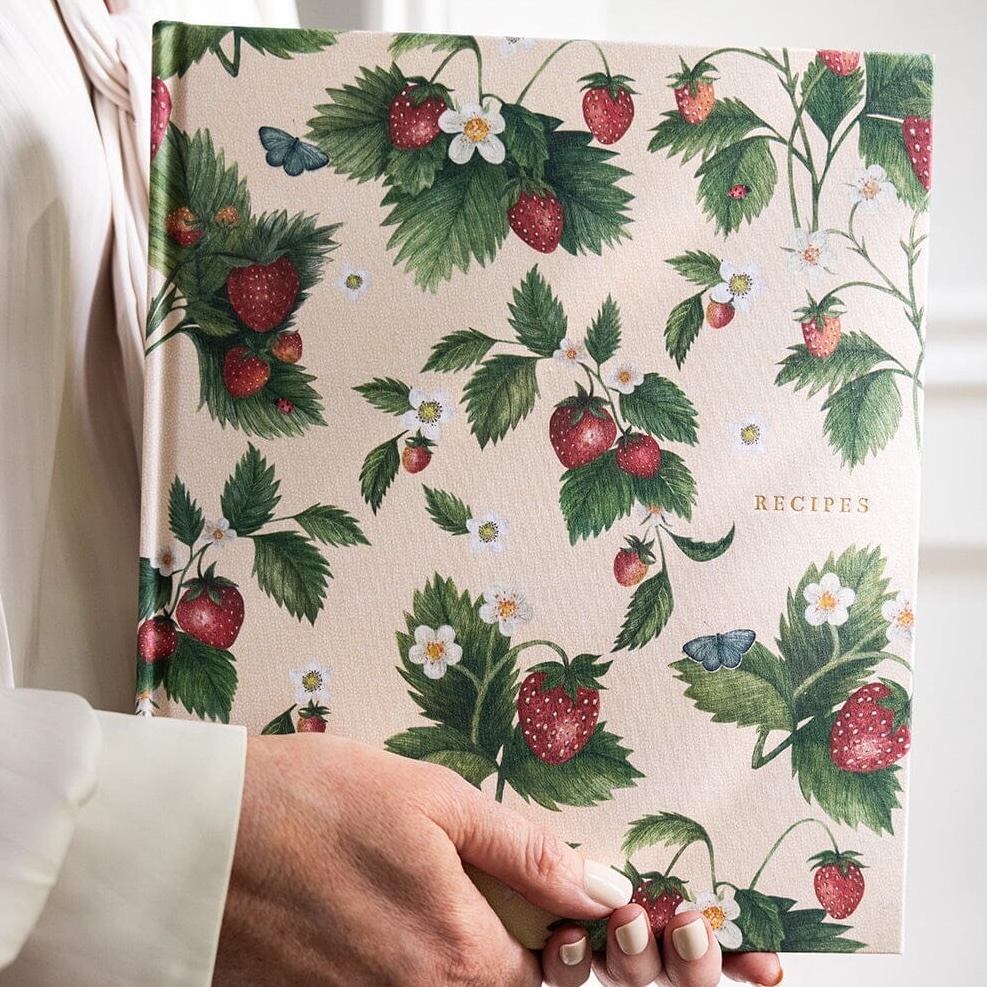 Heirloom Recipe Book Journal | Bespoke Letterpress | Strawberries