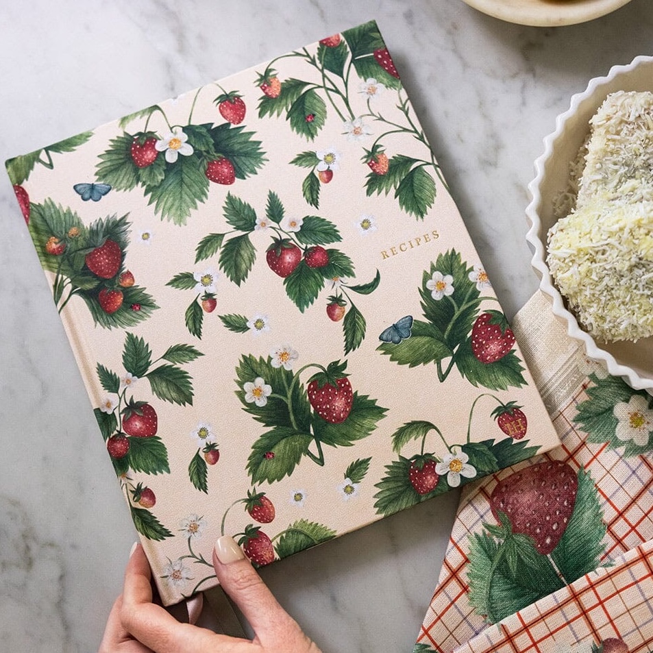 Heirloom Recipe Book Journal | Bespoke Letterpress | Strawberries