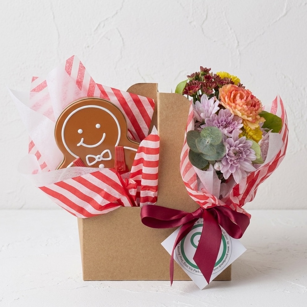 The Christmas Carrier | Christmas Flower Gift Caddy