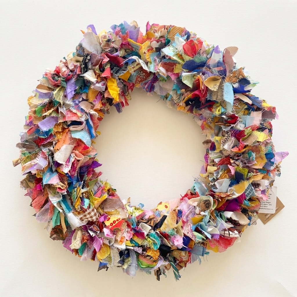 Namaste Recycled Sari Wreath | Multicolour
